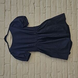 STAUD fit and flare open back dress